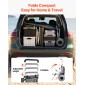 VEVOR Beach Dolly με μεγάλους τροχούς για άμμο, κατάστρωμα φορτίου 505 x 374 mm, πτυσσόμενο καρότσι άμμου με ρόδες μπαλονιού 320 mm, χωρητικότητα 75 kg, ρυθμιζόμενο ύψος 860-1160 mm, βαρέως τύπου καρότσι για κατασκήνωση στην παραλία