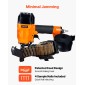 VEVOR Roofing Nailer CN45C, 19mm έως 45mm Πιστόλι καρφιών στέγης 15 μοιρών με δύο λειτουργίες πυροδότησης & ρύθμιση βάθους χωρίς εργαλεία, 4,8-7,5 Bar Πνευματικό καρφωτικό πηνίου για έρπητα ζωστήρα ασφάλτου, επένδυση οροφής