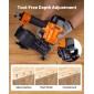 VEVOR Roofing Nailer CN45C, 19mm έως 45mm Πιστόλι καρφιών στέγης 15 μοιρών με δύο λειτουργίες πυροδότησης & ρύθμιση βάθους χωρίς εργαλεία, 4,8-7,5 Bar Πνευματικό καρφωτικό πηνίου για έρπητα ζωστήρα ασφάλτου, επένδυση οροφής