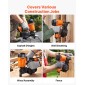 VEVOR Roofing Nailer CN45C, 19mm έως 45mm Πιστόλι καρφιών στέγης 15 μοιρών με δύο λειτουργίες πυροδότησης & ρύθμιση βάθους χωρίς εργαλεία, 4,8-7,5 Bar Πνευματικό καρφωτικό πηνίου για έρπητα ζωστήρα ασφάλτου, επένδυση οροφής