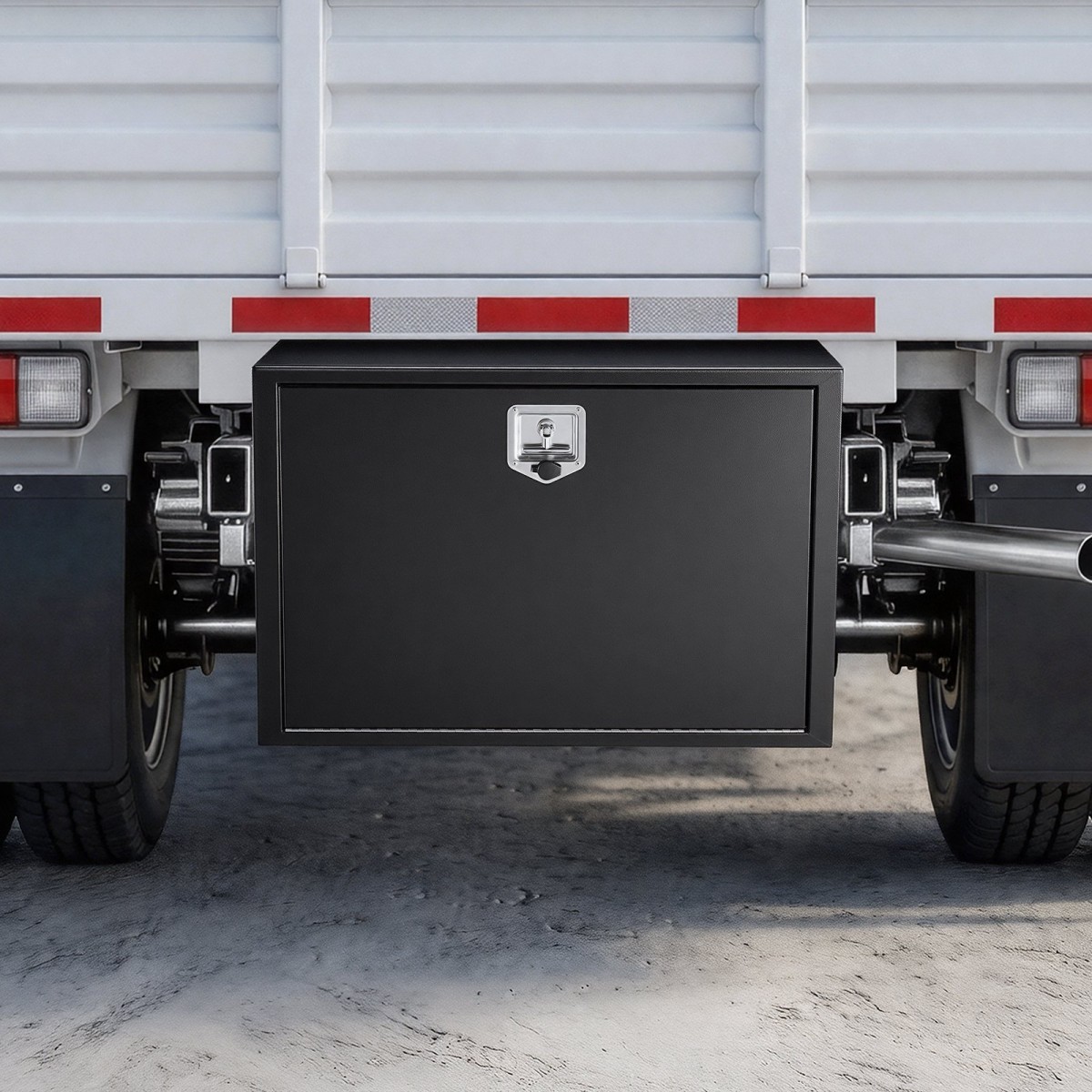VEVOR Underbody Truck Tool Box, 914 x 609 x 609 mm Κουτί αποθήκευσης τρέιλερ από χάλυβα βαρέως τύπου με κλειδαριά & κλειδιά, αδιάβροχη οργάνωση αποθήκευσης τρέιλερ κάτω από το αμάξωμα με λαβή T για φορτηγό, Van, SUV, Μαύρο