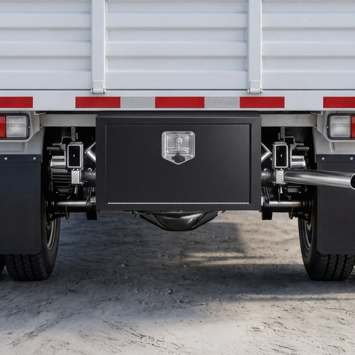 Κιβώτιο εργαλείων VEVOR Underbody Truck, 609 x 305 x 356 mm Κουτί αποθήκευσης τρέιλερ από χάλυβα βαρέως τύπου με κλειδαριά και κλειδιά, αδιάβροχη οργάνωση αποθήκευσης τρέιλερ κάτω από το αμάξωμα με λαβή T για φορτηγό, Van, SUV, Μαύρο