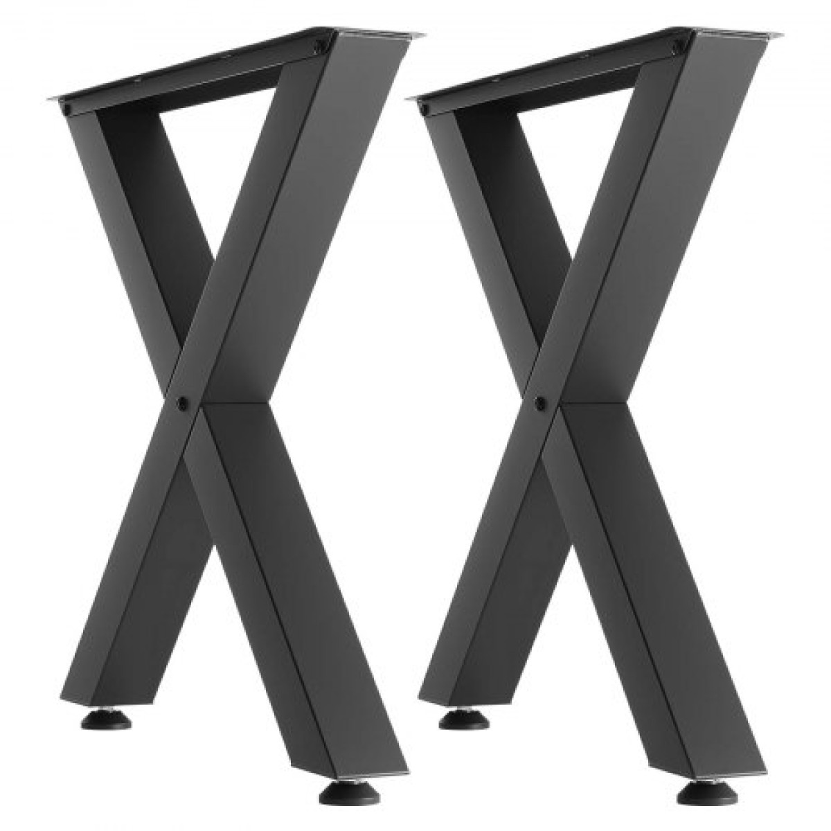 Επιτραπέζια πόδια VEVOR, 750 x 760 mm (HxW) W Πόδια από χάλυβα επίπλων, Αρθρωτή σχεδίαση, Εύκολη συναρμολόγηση, 1000 kg Μέγιστο φορτίο βαρέως τύπου, για γραφείο οικιακού γραφείου, τραπέζια καφέ για δείπνο, πάγκος εργασίας, 2 τεμ., πλαίσιο X, μαύρο