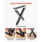 Επιτραπέζια πόδια VEVOR, 750 x 760 mm (HxW) W Πόδια από χάλυβα επίπλων, Αρθρωτή σχεδίαση, Εύκολη συναρμολόγηση, 1000 kg Μέγιστο φορτίο βαρέως τύπου, για γραφείο οικιακού γραφείου, τραπέζια καφέ για δείπνο, πάγκος εργασίας, 2 τεμ., πλαίσιο X, μαύρο