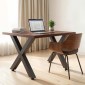 Επιτραπέζια πόδια VEVOR, 750 x 760 mm (HxW) W Πόδια από χάλυβα επίπλων, Αρθρωτή σχεδίαση, Εύκολη συναρμολόγηση, 1000 kg Μέγιστο φορτίο βαρέως τύπου, για γραφείο οικιακού γραφείου, τραπέζια καφέ για δείπνο, πάγκος εργασίας, 2 τεμ., πλαίσιο X, μαύρο