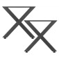 Επιτραπέζια πόδια VEVOR, 750 x 760 mm (HxW) W Πόδια από χάλυβα επίπλων, Αρθρωτή σχεδίαση, Εύκολη συναρμολόγηση, 1000 kg Μέγιστο φορτίο βαρέως τύπου, για γραφείο οικιακού γραφείου, τραπέζια καφέ για δείπνο, πάγκος εργασίας, 2 τεμ., πλαίσιο X, μαύρο