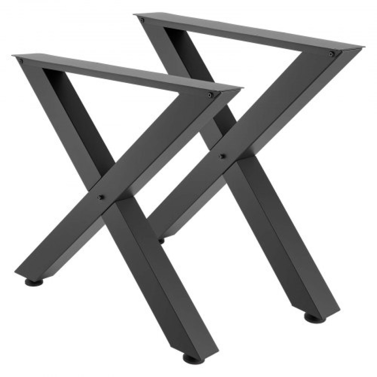 Επιτραπέζια πόδια VEVOR, 750 x 760 mm (HxW) W Πόδια από χάλυβα επίπλων, Αρθρωτή σχεδίαση, Εύκολη συναρμολόγηση, 1000 kg Μέγιστο φορτίο βαρέως τύπου, για γραφείο οικιακού γραφείου, τραπέζια καφέ για δείπνο, πάγκος εργασίας, 2 τεμ., πλαίσιο X, μαύρο