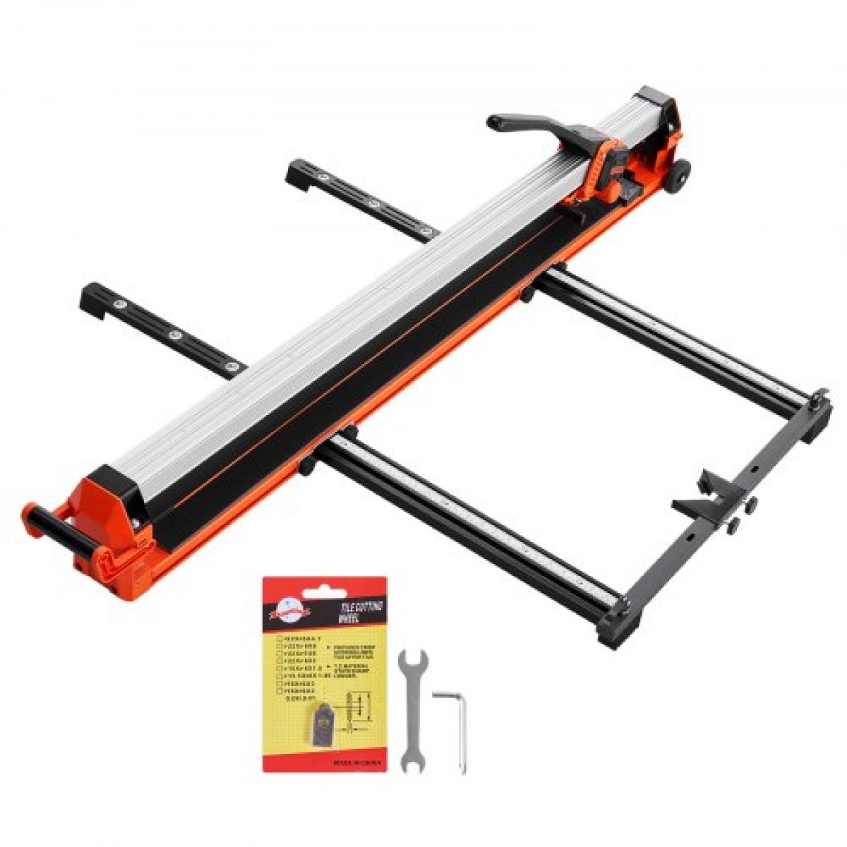 Χειροκίνητος κόφτης πλακιδίων VEVOR 1200 mm, αναβαθμισμένη ράγα και συρόμενη κεφαλή, Οδηγός ευθυγράμμισης ακριβείας, τροχός κοπής καρβιδίου βολφραμίου, πόδια στήριξης με περιστρεφόμενους τροχούς, για επαγγελματίες DIY, κεραμικά, πλακάκια δαπέδου και τοίχο