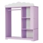 VEVOR Kids Dress Up Storage, με ντουλάπι κοσμημάτων, Ντουλάπα με καθρέφτη και ράφια, Ντουλάπα ντουλάπα με στολές πριγκίπισσας, ντουλάπα οργάνωσης κοστουμιών για νήπια, για υπνοδωμάτιο, παιδικό δωμάτιο, κορίτσια, μωβ