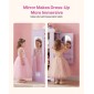 VEVOR Kids Dress Up Storage, με ντουλάπι κοσμημάτων, Ντουλάπα με καθρέφτη και ράφια, Ντουλάπα ντουλάπα με στολές πριγκίπισσας, ντουλάπα οργάνωσης κοστουμιών για νήπια, για υπνοδωμάτιο, παιδικό δωμάτιο, κορίτσια, μωβ