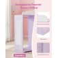 VEVOR Kids Dress Up Storage, με ντουλάπι κοσμημάτων, Ντουλάπα με καθρέφτη και ράφια, Ντουλάπα ντουλάπα με στολές πριγκίπισσας, ντουλάπα οργάνωσης κοστουμιών για νήπια, για υπνοδωμάτιο, παιδικό δωμάτιο, κορίτσια, μωβ