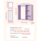 VEVOR Kids Dress Up Storage, με ντουλάπι κοσμημάτων, Ντουλάπα με καθρέφτη και ράφια, Ντουλάπα ντουλάπα με στολές πριγκίπισσας, ντουλάπα οργάνωσης κοστουμιών για νήπια, για υπνοδωμάτιο, παιδικό δωμάτιο, κορίτσια, μωβ