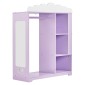 VEVOR Kids Dress Up Storage, με ντουλάπι κοσμημάτων, Ντουλάπα με καθρέφτη και ράφια, Ντουλάπα ντουλάπα με στολές πριγκίπισσας, ντουλάπα οργάνωσης κοστουμιών για νήπια, για υπνοδωμάτιο, παιδικό δωμάτιο, κορίτσια, μωβ
