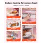 VEVOR Play Kitchen for Kids, Ξύλινο, Παιδικό Σετ Κουζίνας με αληθινά φώτα και ήχους, Αξεσουάρ για φαγητό και μαγειρικά σκεύη, σετ παιχνιδιών Pretend Play, Κουκούλα, φούρνος μικροκυμάτων, για νήπια, κορίτσια και αγόρια 3-8 ετών, ροζ