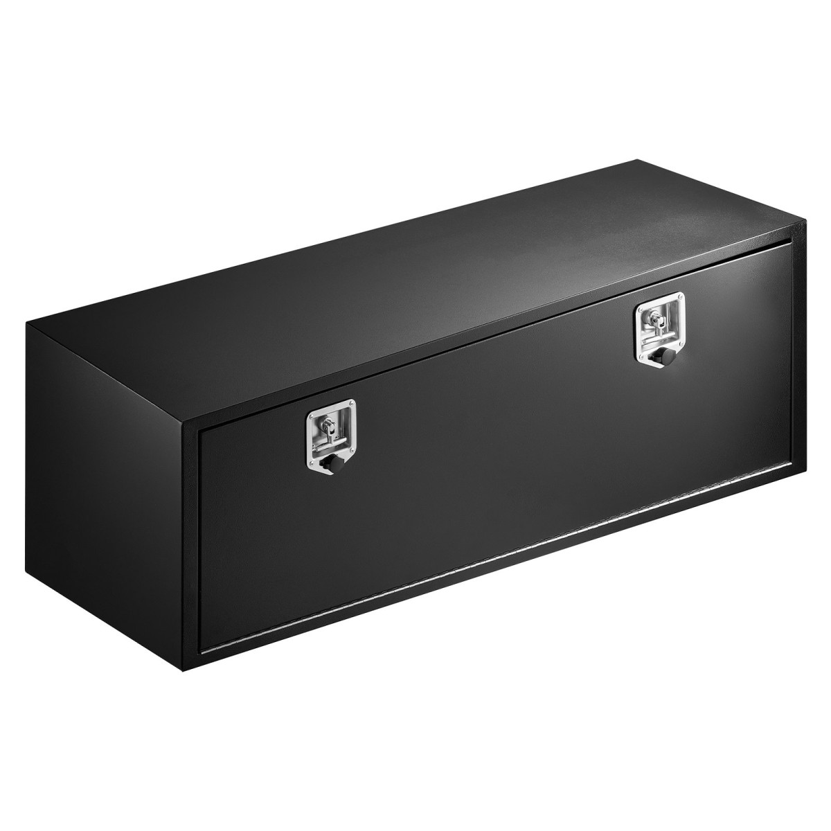 VEVOR Underbody Truck Tool Box, 1524 x 457 x 457 mm Κουτί αποθήκευσης τρέιλερ από χάλυβα βαρέως τύπου με κλειδαριά και κλειδιά, αδιάβροχη οργάνωση αποθήκευσης τρέιλερ κάτω από το αμάξωμα με λαβή T για φορτηγό SUV, Μαύρο