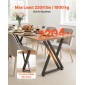 Επιτραπέζια πόδια VEVOR, 740 x 610 mm (Υ x Π) Πόδια επίπλων από χάλυβα, 1000 kg Μέγιστο φορτίο βαρέως τύπου, Εύκολη τοποθέτηση, στάβλος για γραφείο στο σπίτι DIY, Τραπέζια για δείπνο καφέ, Πάγκοι εργασίας, Σετ 2, Μαύρο