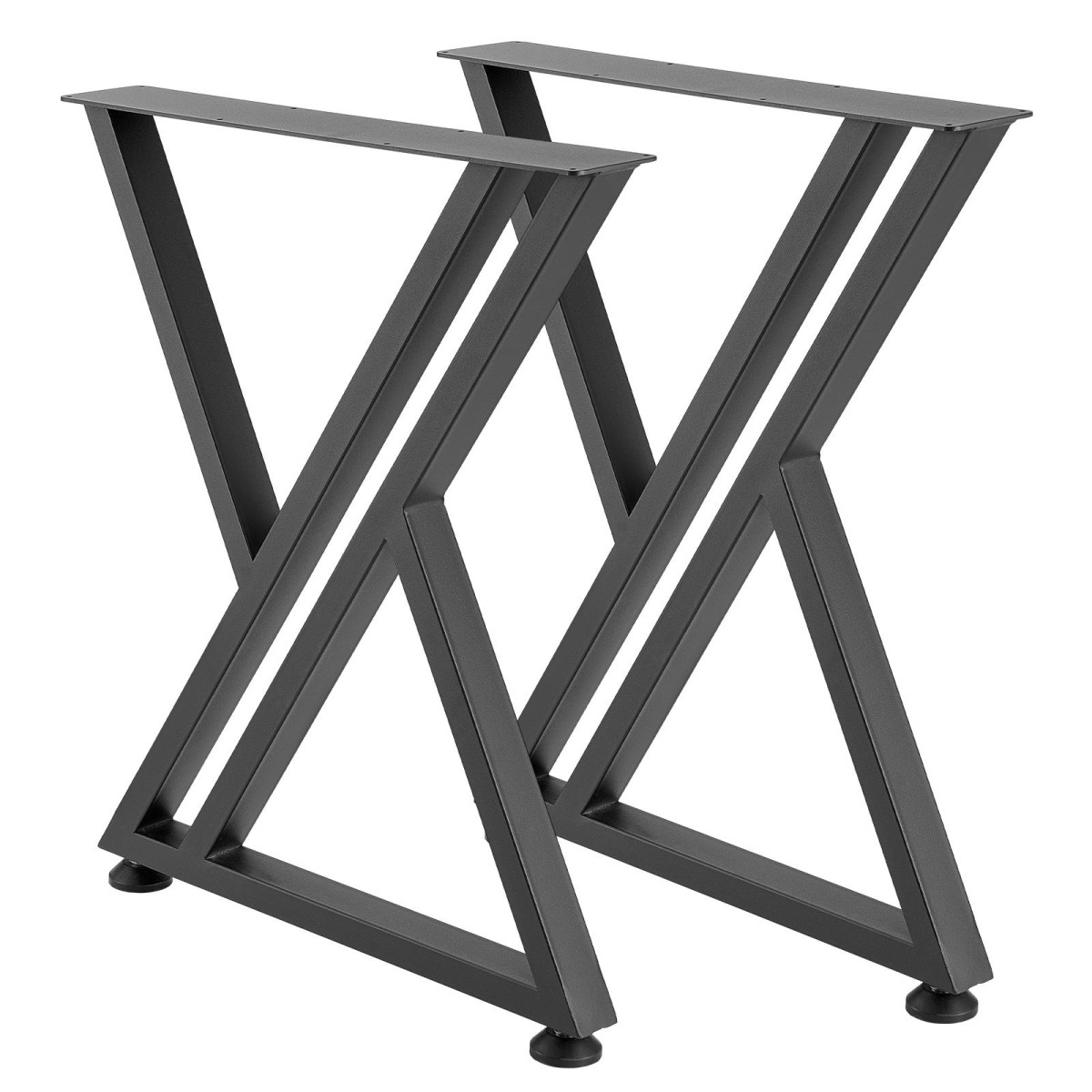 Επιτραπέζια πόδια VEVOR, 740 x 610 mm (Υ x Π) Πόδια επίπλων από χάλυβα, 1000 kg Μέγιστο φορτίο βαρέως τύπου, Εύκολη τοποθέτηση, στάβλος για γραφείο στο σπίτι DIY, Τραπέζια για δείπνο καφέ, Πάγκοι εργασίας, Σετ 2, Μαύρο