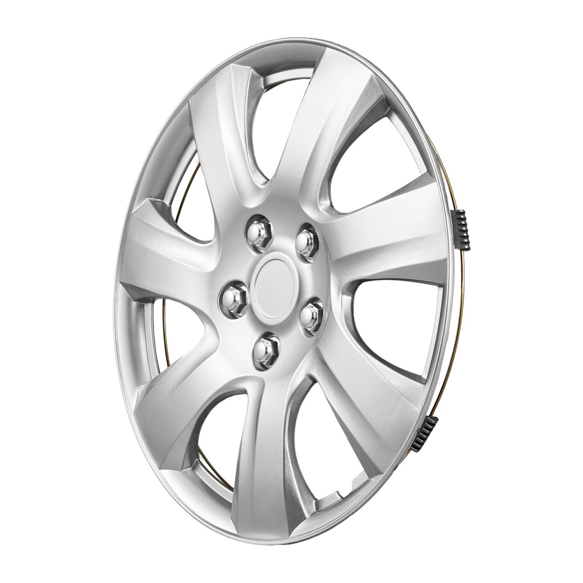 Καλύμματα τροχών VEVOR Hubcaps, σετ 16 ιντσών με κάλυμμα 4 τροχών, Αντικατάσταση τύπου OEM, R16 Snap μέγεθος σε Καπάκια τροχών, Universal 7 ακτίνων ABS καπάκια ζάντας ελαστικών για Hyundai Chevrolet Ford Honda, Ασημί