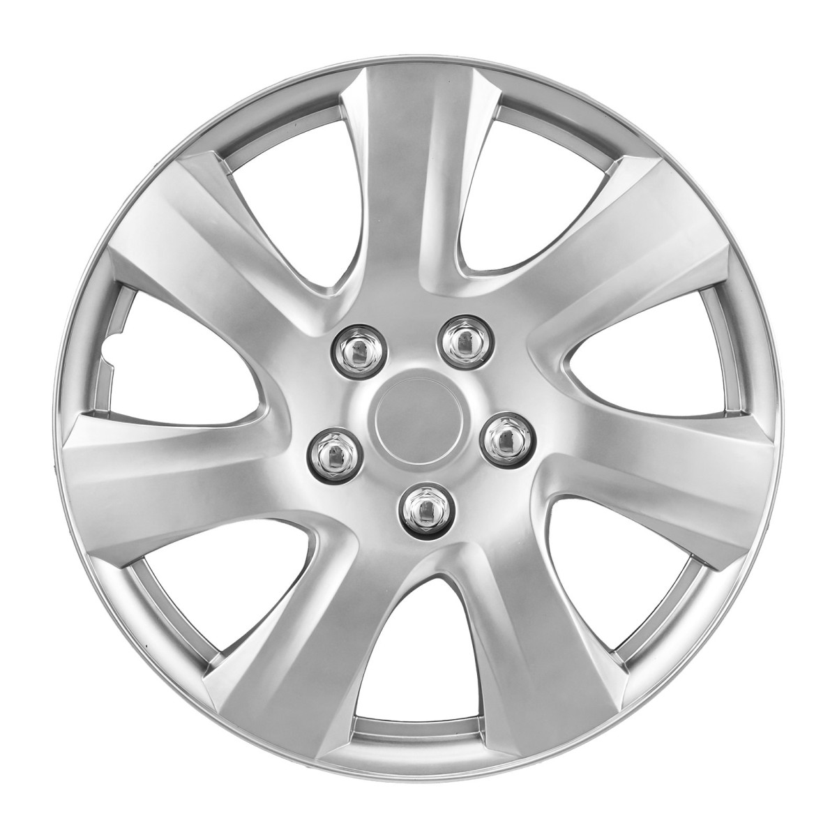 Καλύμματα τροχών VEVOR Hubcaps, σετ 16 ιντσών με κάλυμμα 4 τροχών, Αντικατάσταση τύπου OEM, R16 Snap μέγεθος σε Καπάκια τροχών, Universal 7 ακτίνων ABS καπάκια ζάντας ελαστικών για Hyundai Chevrolet Ford Honda, Ασημί