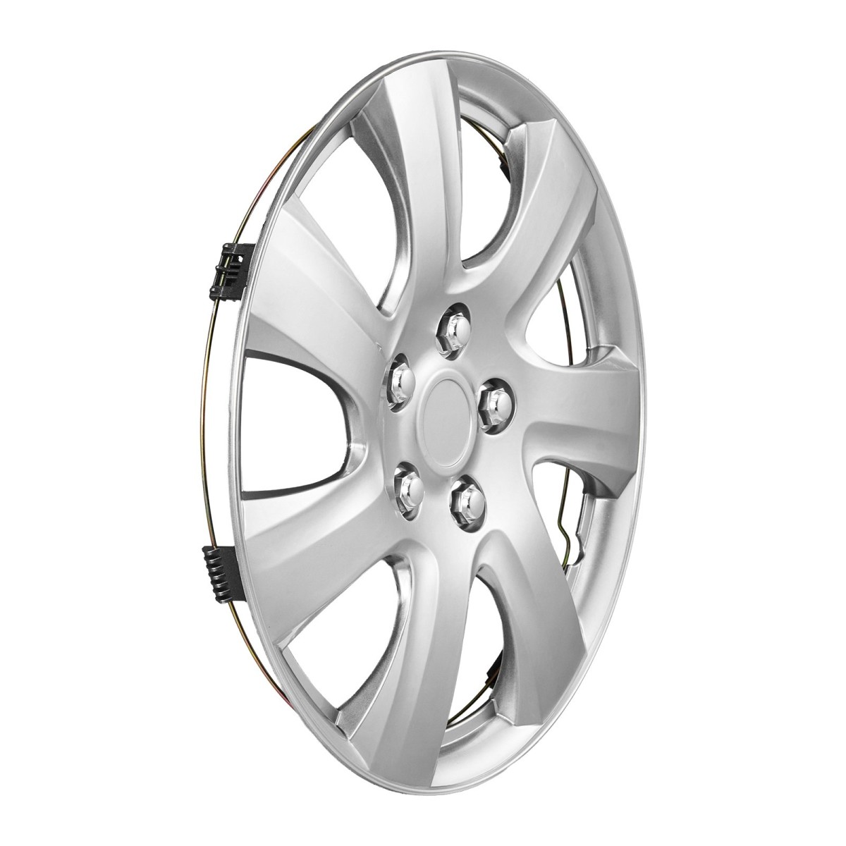 Καλύμματα τροχών VEVOR Hubcaps, σετ 16 ιντσών με κάλυμμα 4 τροχών, Αντικατάσταση τύπου OEM, R16 Snap μέγεθος σε Καπάκια τροχών, Universal 7 ακτίνων ABS καπάκια ζάντας ελαστικών για Hyundai Chevrolet Ford Honda, Ασημί