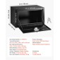 VEVOR Underbody Truck Tool Box, 762 x 457 x 457 mm Κουτί αποθήκευσης τρέιλερ από χάλυβα βαρέως τύπου με κλειδαριά & κλειδιά, αδιάβροχη οργάνωση αποθήκευσης τρέιλερ κάτω από το αμάξωμα με λαβή T για φορτηγό, Van, SUV, Μαύρο
