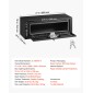 VEVOR Underbody Truck Tool Box, 686 x 254 x 254 mm Χάλυβας βαρέως τύπου κουτί αποθήκευσης τρέιλερ με κλειδαριά και κλειδιά, αδιάβροχη οργάνωση αποθήκευσης τρέιλερ κάτω από το αμάξωμα με λαβή T για φορτηγό, Van, SUV, Μαύρο