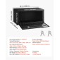 Κιβώτιο εργαλείων VEVOR Underbody Truck, 1219 x 609 x 609 mm Κουτί αποθήκευσης τρέιλερ από χάλυβα βαρέως τύπου με κλειδαριά και κλειδιά, αδιάβροχη οργάνωση αποθήκευσης τρέιλερ κάτω από το αμάξωμα με λαβή T για φορτηγό SUV, Μαύρο