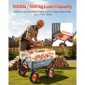 VEVOR Garden Dump Cart, 680kg Poly Dump Cart, Garden Carts Dumps Wagon με μηχανισμό Quick-Dumps 90°, Ρυθμιζόμενη λαβή, εύκαμπτα περιστρεφόμενα ρουλεμάν 270°, Yard Wagon για φυτά, έδαφος, καλλιέργειες