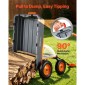 VEVOR Garden Dump Cart, 680kg Poly Dump Cart, Garden Carts Dumps Wagon με μηχανισμό Quick-Dumps 90°, Ρυθμιζόμενη λαβή, εύκαμπτα περιστρεφόμενα ρουλεμάν 270°, Yard Wagon για φυτά, έδαφος, καλλιέργειες