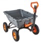 VEVOR Garden Dump Cart, 680kg Poly Dump Cart, Garden Carts Dumps Wagon με μηχανισμό Quick-Dumps 90°, Ρυθμιζόμενη λαβή, εύκαμπτα περιστρεφόμενα ρουλεμάν 270°, Yard Wagon για φυτά, έδαφος, καλλιέργειες