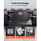 VEVOR Underbody Truck Tool Box, 609 x 457 x 457 mm Κουτί αποθήκευσης τρέιλερ από χάλυβα βαρέως τύπου με κλειδαριά & κλειδιά, αδιάβροχη οργάνωση αποθήκευσης τρέιλερ κάτω από το αμάξωμα με λαβή T για φορτηγό, Van, SUV, Μαύρο