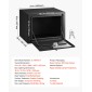 VEVOR Underbody Truck Tool Box, 609 x 457 x 457 mm Κουτί αποθήκευσης τρέιλερ από χάλυβα βαρέως τύπου με κλειδαριά & κλειδιά, αδιάβροχη οργάνωση αποθήκευσης τρέιλερ κάτω από το αμάξωμα με λαβή T για φορτηγό, Van, SUV, Μαύρο