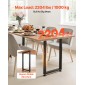 Επιτραπέζια πόδια VEVOR, 740 x 450 mm (Υ x Π) Τετράγωνα πόδια επίπλων από χάλυβα, αρθρωτή σχεδίαση, εύκολη συναρμολόγηση, 2204 lbs Max Load Heavy Duty, για γραφείο στο σπίτι, πάγκους εργασίας, τραπέζια για δείπνο, σετ 2, μαύρο