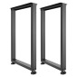 Επιτραπέζια πόδια VEVOR, 740 x 450 mm (Υ x Π) Τετράγωνα πόδια επίπλων από χάλυβα, αρθρωτή σχεδίαση, εύκολη συναρμολόγηση, 2204 lbs Max Load Heavy Duty, για γραφείο στο σπίτι, πάγκους εργασίας, τραπέζια για δείπνο, σετ 2, μαύρο