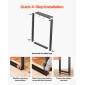 Επιτραπέζια πόδια VEVOR, 740 x 450 mm (Υ x Π) Τετράγωνα πόδια επίπλων από χάλυβα, αρθρωτή σχεδίαση, εύκολη συναρμολόγηση, 2204 lbs Max Load Heavy Duty, για γραφείο στο σπίτι, πάγκους εργασίας, τραπέζια για δείπνο, σετ 2, μαύρο