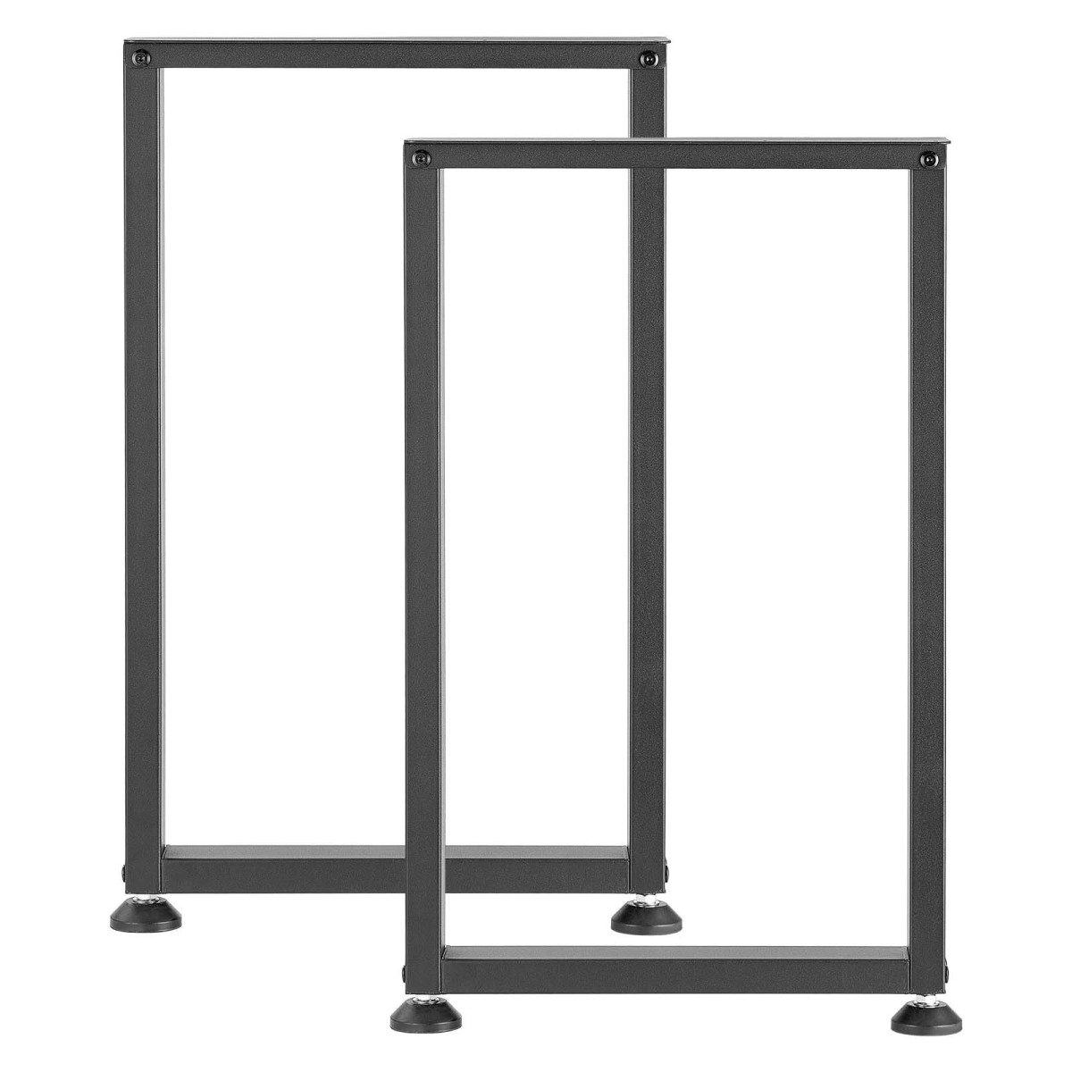 Επιτραπέζια πόδια VEVOR, 740 x 450 mm (Υ x Π) Τετράγωνα πόδια επίπλων από χάλυβα, αρθρωτή σχεδίαση, εύκολη συναρμολόγηση, 2204 lbs Max Load Heavy Duty, για γραφείο στο σπίτι, πάγκους εργασίας, τραπέζια για δείπνο, σετ 2, μαύρο