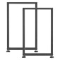Επιτραπέζια πόδια VEVOR, 740 x 450 mm (Υ x Π) Τετράγωνα πόδια επίπλων από χάλυβα, αρθρωτή σχεδίαση, εύκολη συναρμολόγηση, 2204 lbs Max Load Heavy Duty, για γραφείο στο σπίτι, πάγκους εργασίας, τραπέζια για δείπνο, σετ 2, μαύρο