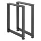 Επιτραπέζια πόδια VEVOR, 740 x 450 mm (Υ x Π) Τετράγωνα πόδια επίπλων από χάλυβα, αρθρωτή σχεδίαση, εύκολη συναρμολόγηση, 2204 lbs Max Load Heavy Duty, για γραφείο στο σπίτι, πάγκους εργασίας, τραπέζια για δείπνο, σετ 2, μαύρο