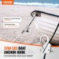 VEVOR Boat Anchor Hook, 304 Stainless Steel Slide Anchor, Notless Anchor System with Quick Release, Boat Anchor Hook Clips for 3/8" - 5/8" Boat Anchor Rope, Εύκολο στη χρήση, Χωράει 3700 LBS
