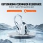 VEVOR Boat Anchor Hook, 304 Stainless Steel Slide Anchor, Notless Anchor System with Quick Release, Boat Anchor Hook Clips for 3/8" - 5/8" Boat Anchor Rope, Εύκολο στη χρήση, Χωράει 3700 LBS