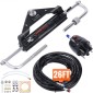 VEVOR Hydraulic Outboard Steering Kit, 150HP, Marine Boat Hydraulic Steering System, με κύλινδρο αμφίδρομης κλειδαριάς αντλίας τιμόνι και υδραυλικό σωλήνα διεύθυνσης 26 ποδιών, για μονοκινητήρια σκάφη ενός σταθμού