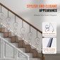 Μεταλλικά κάγκελα VEVOR Staircase, 44'' x 1/2" Διακοσμητικές άξονες από γαλβανισμένο χάλυβα, 5 Pack S Shape Deck Baluster, Κοίλο σατέν μαύρο σπειροειδές κιγκλίδωμα σκάλας με παπούτσια & βίδες