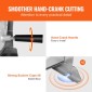 VEVOR Manual Vegetable Fruit Slicer, 0-0,5"/0-12mm Thickness Adjustable Commercial Slicer Machine, Food Cutter Machine από ανοξείδωτο ατσάλι με 2 ανταλλακτικές λεπίδες, για πατάτα, αγγούρι, λεμόνι, ντομάτα