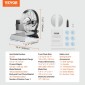 VEVOR Manual Vegetable Fruit Slicer, 0-0,5"/0-12mm Thickness Adjustable Commercial Slicer Machine, Food Cutter Machine από ανοξείδωτο ατσάλι με 2 ανταλλακτικές λεπίδες, για πατάτα, αγγούρι, λεμόνι, ντομάτα