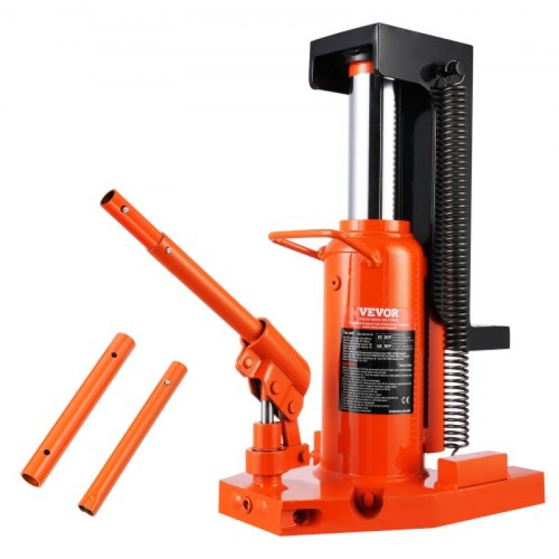 VEVOR Hydraulic Toe Jack, 5 Ton/4536 kg On Toe Jack Lift, 10 Ton/9072 kg Χωρητικότητα μηχανήματος ανύψωσης στην κορυφή, 0,8-6,8 ίντσες/2-17,3 cm Ύψος δακτύλων, 11,3-17,3 ίντσες/28,7-43,9 ίντσες/28,7-43,9 εκ.