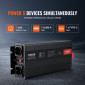 VEVOR Pure Sine Wave Inverter, 3000 Watt, DC 12V to AC 230V Inverter με 2 πρίζες AC 2 θύρα USB 1 θύρα Type-C, οθόνη LCD και τηλεχειριστήριο για μεγάλες οικιακές συσκευές, με πιστοποίηση CE FCC