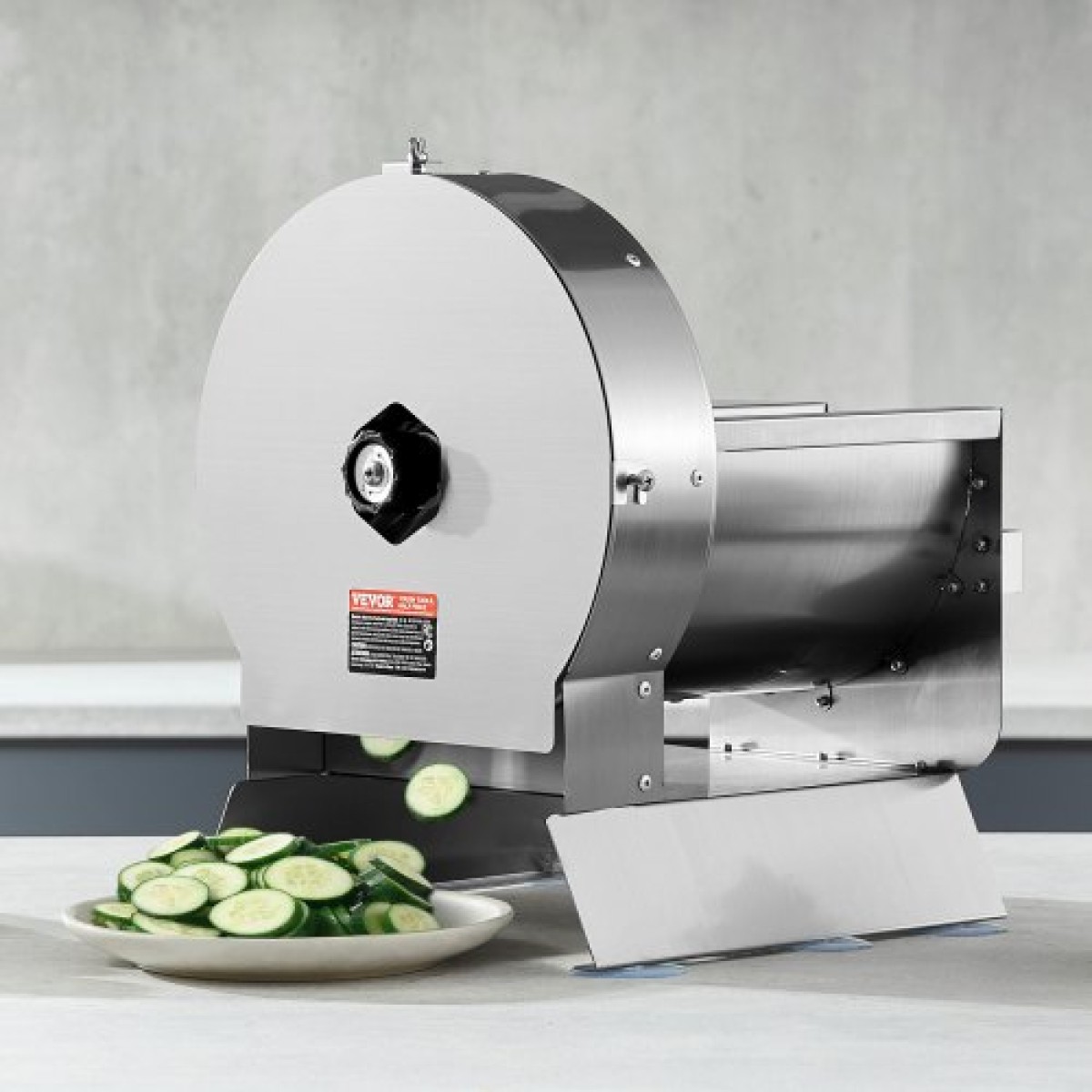 VEVOR Electric Vegetable Slicer, 0-0,5"/0-12mm Thickness Adjustable Commercial Slicer Machine, Μετατρέψιμο σε χειροκίνητο, Μηχάνημα κοπής τροφίμων από ανοξείδωτο χάλυβα, για πατάτες, λεμόνι, ντομάτα, μήλο
