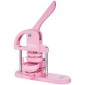 VEVOR Button Maker, 1/1,25/2,28 inch (25/32/58mm) 3-IN-1 Pin Maker, 300pcs Button Parts, Button Maker Machine with Panda Magic Book, Ergonomic Arc Handle Punch Press Kit, For Children DIY Gifts, Pink