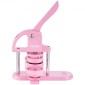 VEVOR Button Maker, 1/1,25/2,28 inch (25/32/58mm) 3-IN-1 Pin Maker, 300pcs Button Parts, Button Maker Machine with Panda Magic Book, Ergonomic Arc Handle Punch Press Kit, For Children DIY Gifts, Pink