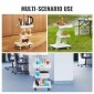 VEVOR Lab Trolley, 3-Layer Rolling Lab Cart, Metal Mobile Trolley with Swivel Wheels, Tray Rolling Cart Clinic Cart 100 kg Weight, for Lab, Clinic, Beauty and Salon